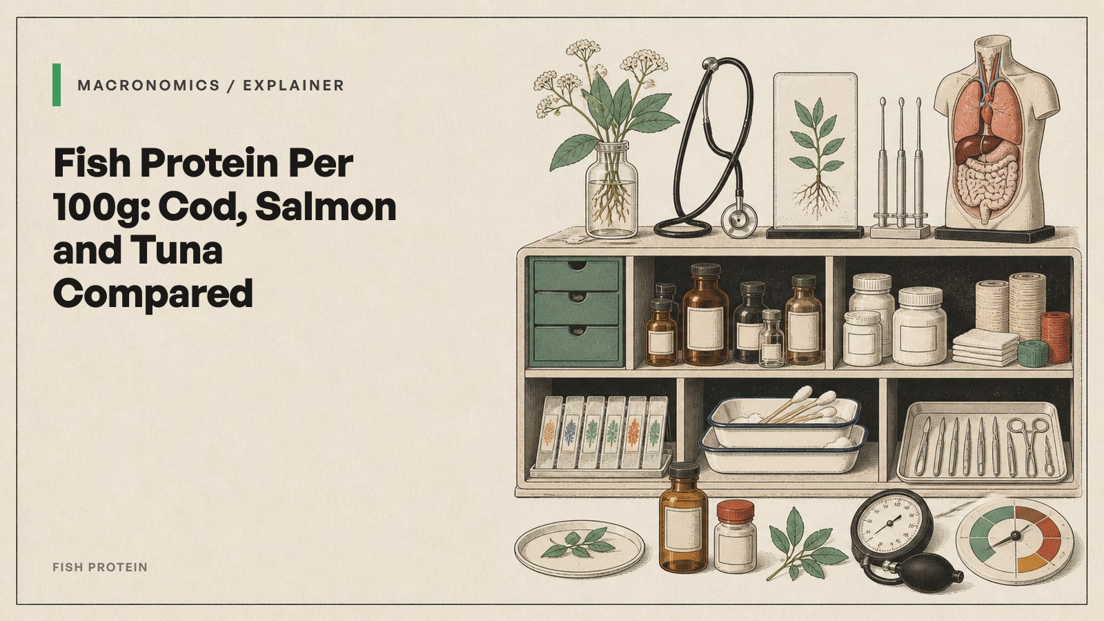 Fish Protein Per 100g: Cod, Salmon and Tuna Compared